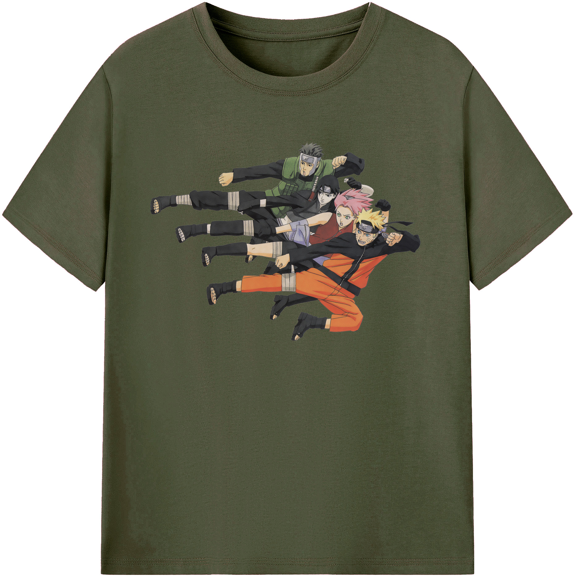（画像用） NARUTO -ナルト- うずまき ナルト Uzumaki Naruto 綿100％ メンズ半袖Tシャツ｜肌触りやわらか＆通気性